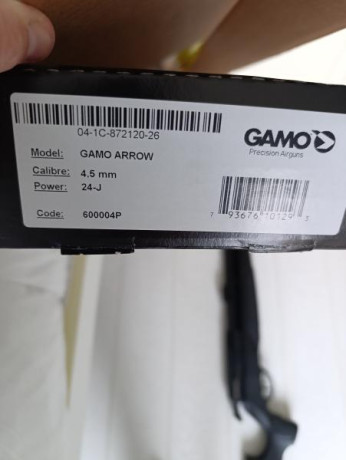 gamo Arrow Nueva , procedente de un sorteo.
La carabina la dono el fabricante, esta tal y como salió de 01