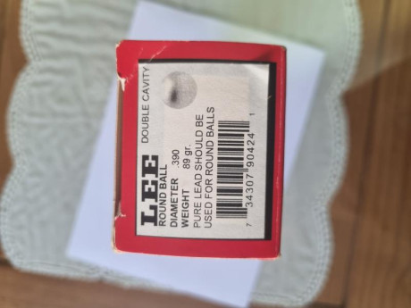 Vendido.Se vende turquesa bola LEE calibre .390 usado en buen estado. Perfecto para pistola UNDERHAMMER 00