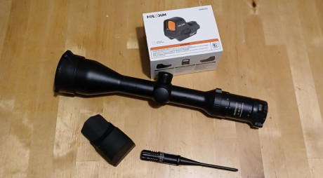 Vendo este conjunto compuesto por un visor de punto rojo con retícula variable igual a los eotech. En 12