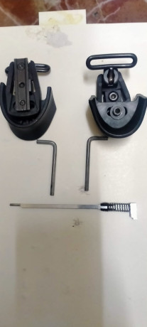 Vendo doa topes de mano completos para Anschuz nuevos, 60 euros unidad. También aguja Anschuz para match 00