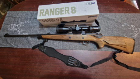 Sako 85 Bavarian en calibre 270wsm ,monturas originales Sako de tubo de 30 , Steiner Ranger X8 de 2-16x50 00
