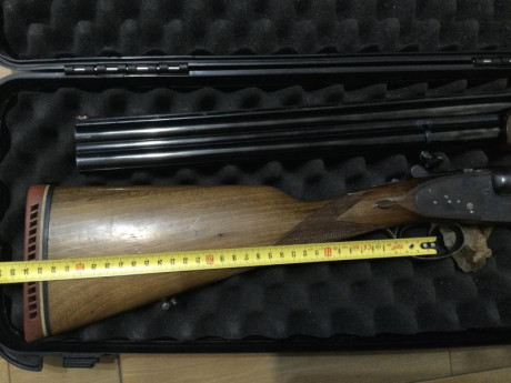 Escopeta con pavon original, de Víctor Sarasqueta, cañones extractores de ***. Cierre como un violin de 30