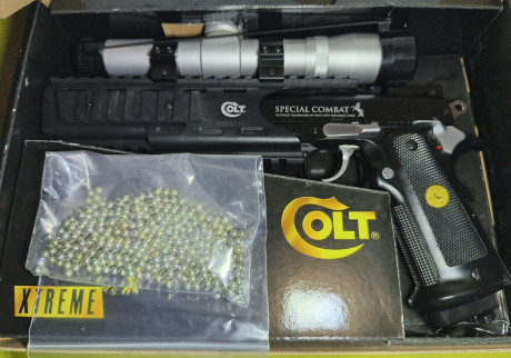 Colt Special Combat Xtreme (réplica de CO2 con marcas originales “Colt”) 

Nueva a estrenar comprada en 02