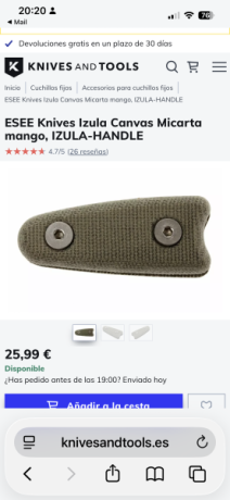 En venta este Izula acabado black oxide, totalmente nuevo con caja y accesorios originales (funda termoplástica 61