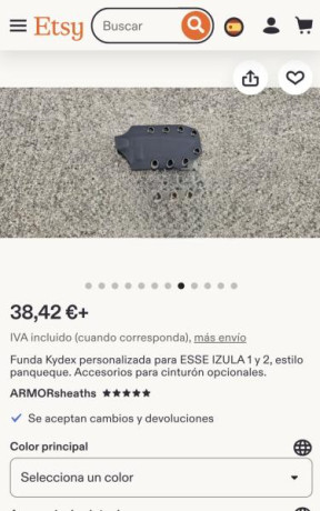 En venta este Izula acabado black oxide, totalmente nuevo con caja y accesorios originales (funda termoplástica 60