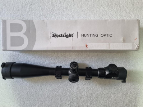 Se vende visor BESTSIGHT SF 10-40×50 G24 con anillas en muy buen estado. Precio 70 euros. Tlf.607609326 02