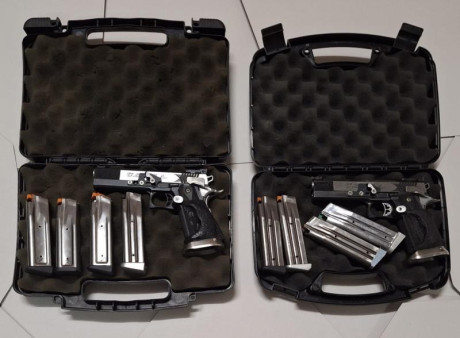 Buenas, pongo a la venta dos pistolas STI USPSA del calibre 40sw, se entrega con lo que se ve en las fotos, 02