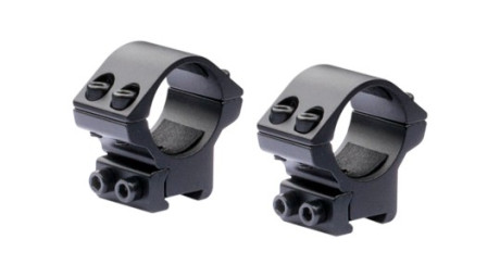 Resulta que tengo las anillas incorrectas para mi arma, así que:

1.- Para visor con tubo de 30mm
2.- 00