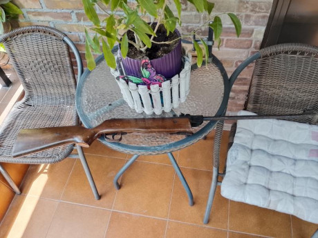 Buenas compañeros, un familiar me ha dado esta carabina, necesita restauración,el alza está rota,tiene 00