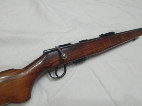 Onena 22Lr, muy nueva, miras regulables, maderas acabadas al aceite, con dos cargadores uno de 5 y otro 00