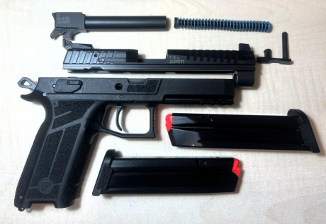 Se vende fantástica pistola CZ P-09 Nocturne, modelo Full con armazón de polímero y fibra de vidrio.
Con 11