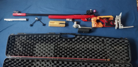 Un amigo vende carabina Feinwerkbau . Mod. 2602 Cal. 22 L. R. de zurdo.
Rabera y seta Anschutz y  seta 00