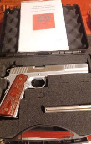  Pongo a la venta  esta pistola de un amigo.

PISTOLA STI TROJAN 6"
2 CARGADORES..
El arma esta en 60