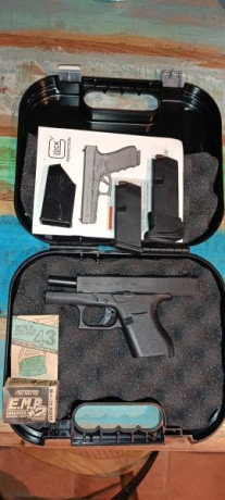 Muy buenas!

Por falta de uso vendo Glock 43 calibre 9mm Pb.

Está guiada con Licencia A, tendrá 100 cartuchos 02
