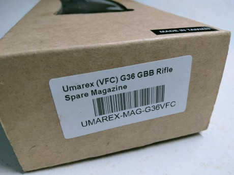 Hola, vendo cargador de airsoft para G36 UMAREX 6mm VFC , nuevo sin estrenar 
precio 68 euros con envio 120
