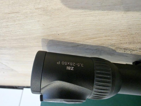 Visor swarovski z8i 3.5-28x50 de carril y con torreta btf. 
Caja original y en perfecto estado si un solo 00