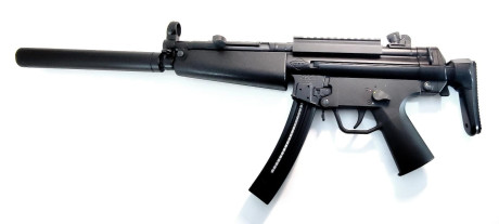 Se vende:     CARABINA SEMIAUTOMATICA  GSG 5  ALEMANA (VERSION EN 22lr DEL SUBFUSIL HK MP5  

Conservada 01