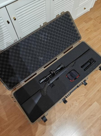 Hola,

Vendo Ceska synthetic 455 con cañon pesado varmint, 22lr.

-Visor Vector Optics Aston 3-18x44 con 01