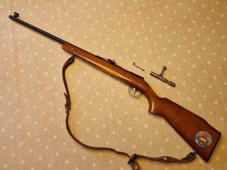 Vendo carabina Monotiro Anschütz 1361 22LR.
Miras abiertas tipo aire GAMO.
Buen estado mecánico, con algunas 10
