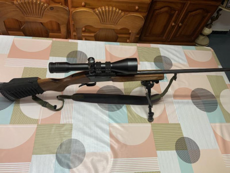 Vendo monotiro remington baikal calibre 243 con monturas y visor swaroski 8x56 con retícula iluminada.
Precio: 01