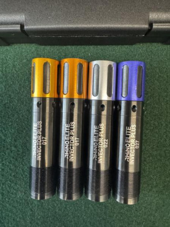 Vendo lote de 4 chokes RHINO ELITE Competition para Browning Invector Plus

Constricciones:

• 2 × .017 01