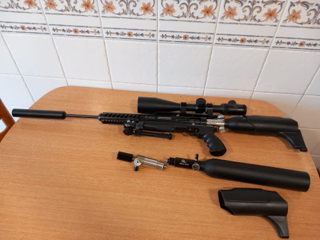 Hola, vendo o cambio una Snow Peak M 18, cal. 5.5, con gatillo suavizado, dos depósitos con sus respectivas 02