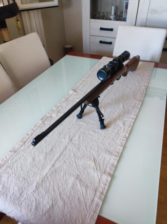 se vende marlin xt22 con visor busnell de 1,5 a 6 x 44 solo usado en galeria de tiro l precio es de 300 01