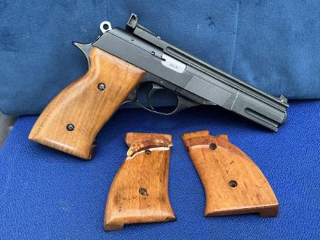 Se vende pistola del .22 LR Astra TS22 en buen estado estético y funcional .
Con cachas de diestro y otras 12