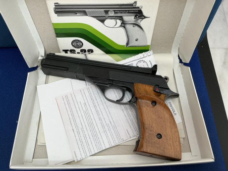 Se vende pistola del .22 LR Astra TS22 en buen estado estético y funcional .
Con cachas de diestro y otras 10