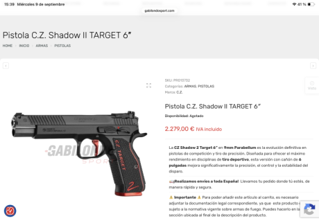 Un compañero busca esta pistola de segunda mano, por si alguno la compró y al final no se adapta a ella 00