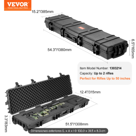 buenas 
alguno se ha Pillado los estuche rigido para rifle que venden en VeVor 
hay uno Oferta de x 62 01