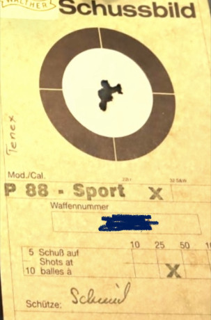 Se ofrece una pistola estado como nueva, prácticamente sin uso. Walther P88 Champion P88 calibre 9mm, 02