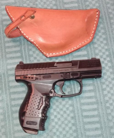 Walther CP99 Compact CO2, calibre 4.5.
Funciona con bombonas de CO2
Dispara bolas BBS
Blowback
Capacidad 11