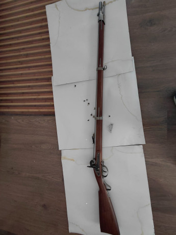 Se vende Mauser Württembergischen de Pedersoli, calibre 54 minié, con su alza retrasada a la posición 00