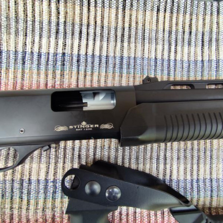Escopeta STINGER RXT 1206 
Calibre 12
Corredera, carga 4+1
Culata fija de polímero y culata plegable
4 30