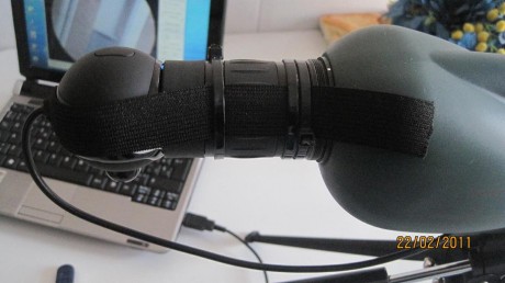Como mi telescopio no está acodado es bastante molesto inclinarse para ver donde han impactado los tiros. 01