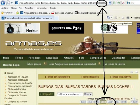 En vista de que en muchos de los hilos el número de páginas es ingente y para ir a una en concreto se 30